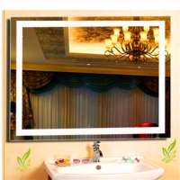 Hot sale waterproof big rectangle led light full length wall mirror